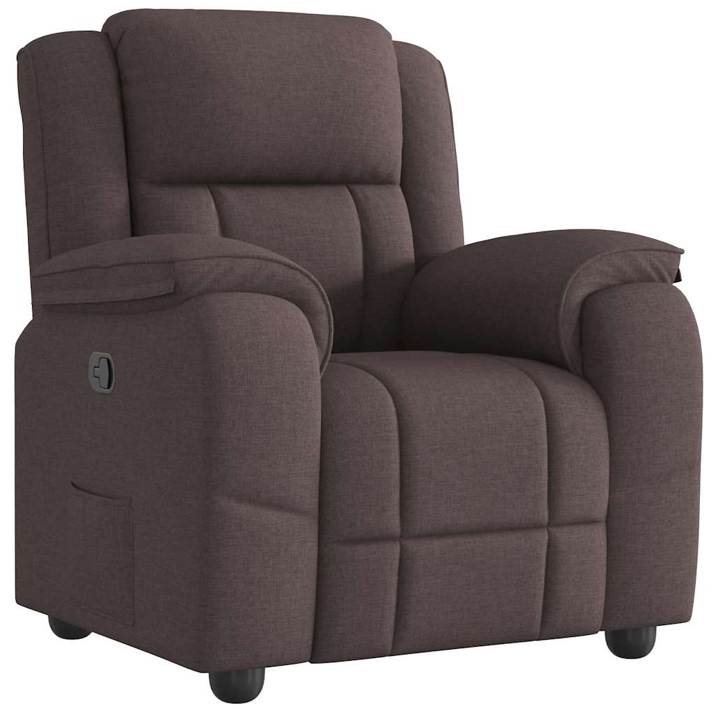 Relaxsessel Dunkelbraun Stoff