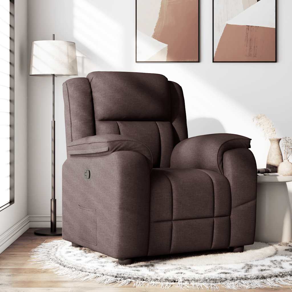 Relaxsessel Dunkelbraun Stoff