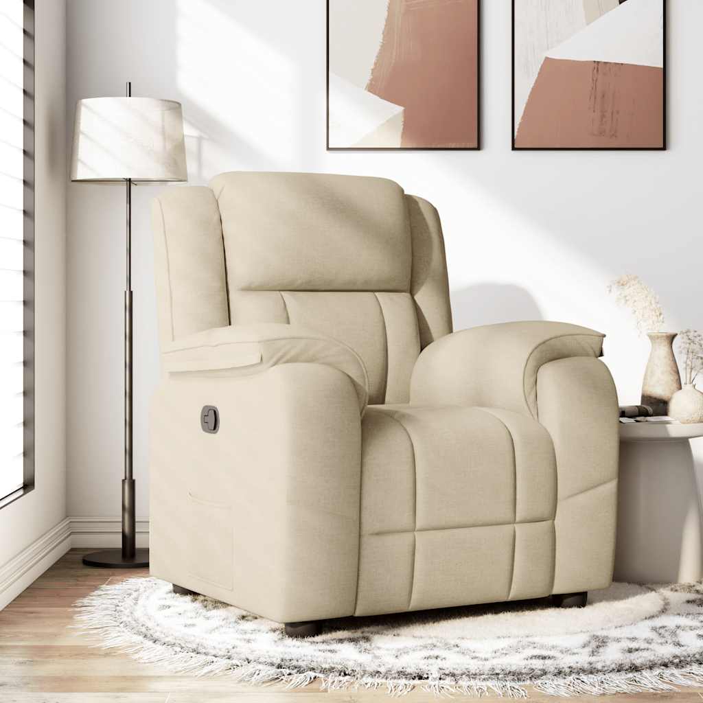 Relaxsessel Creme Stoff