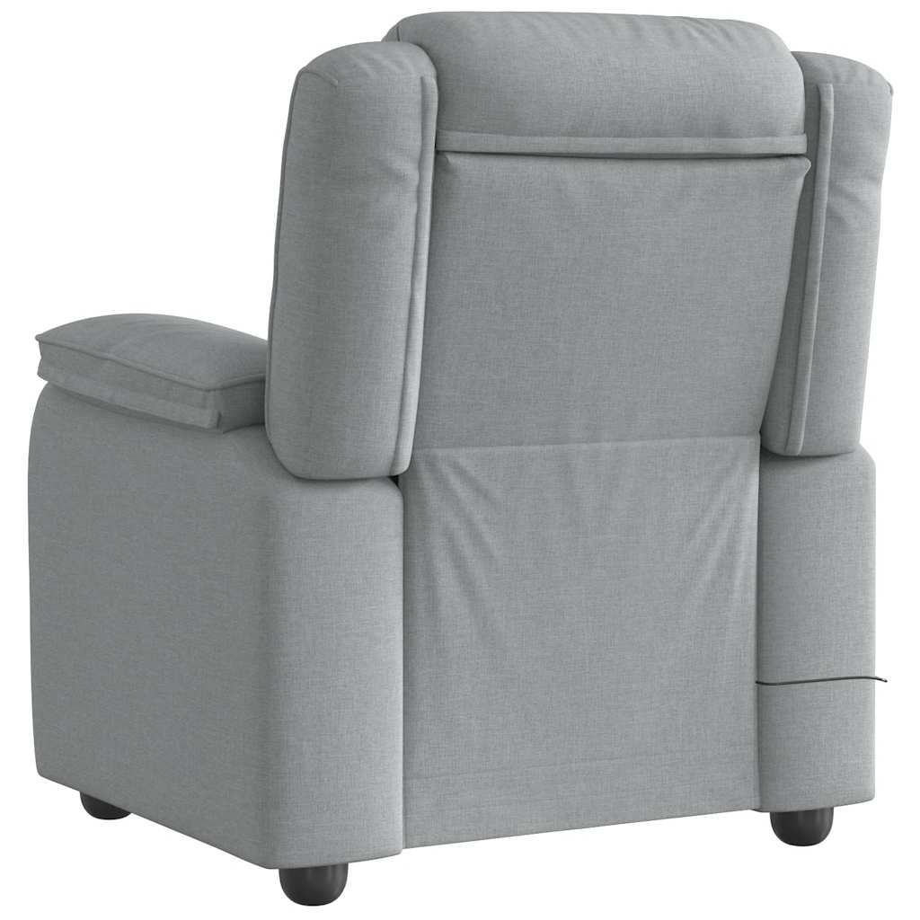 Massagesessel Hellgrau Stoff