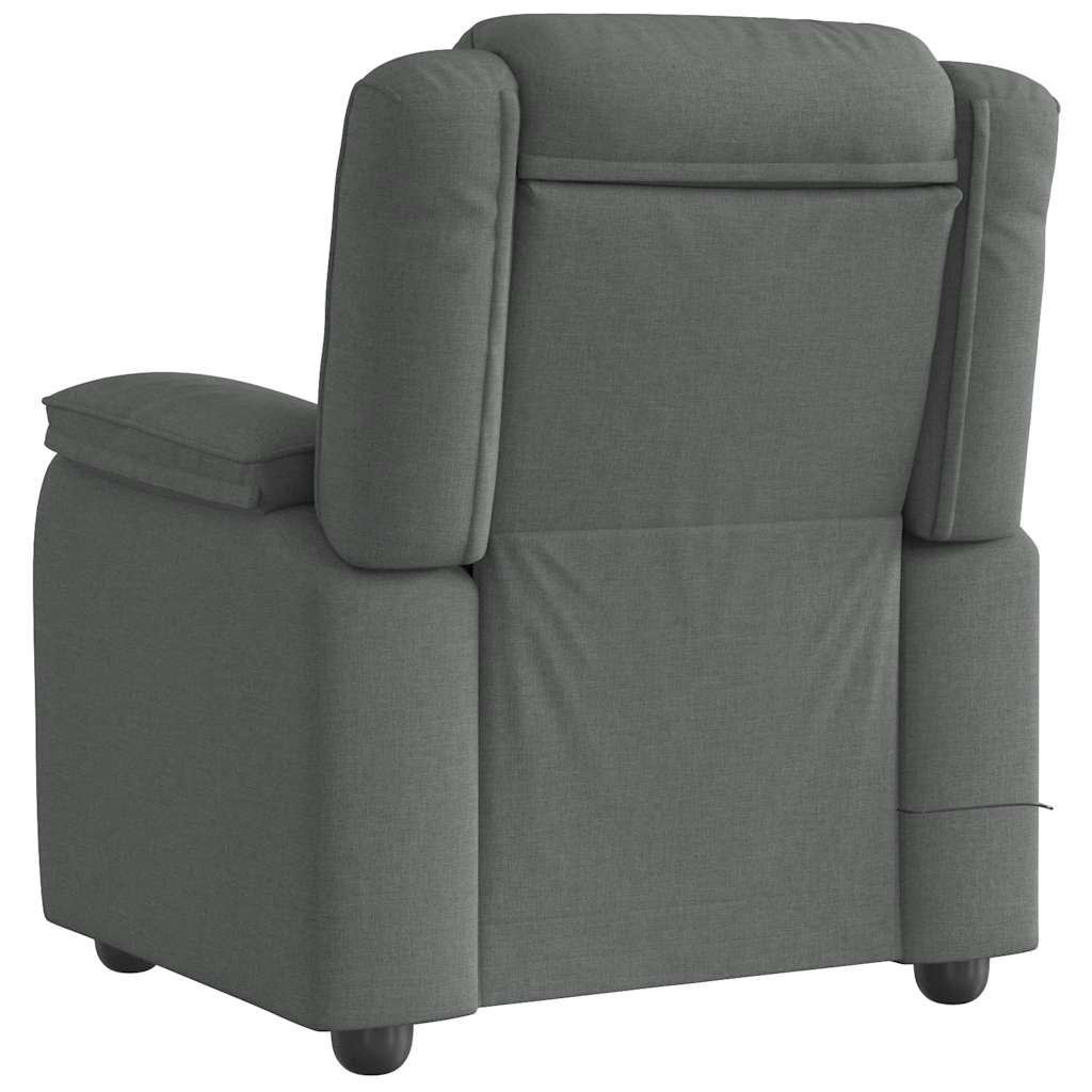 Massagesessel Dunkelgrau Stoff