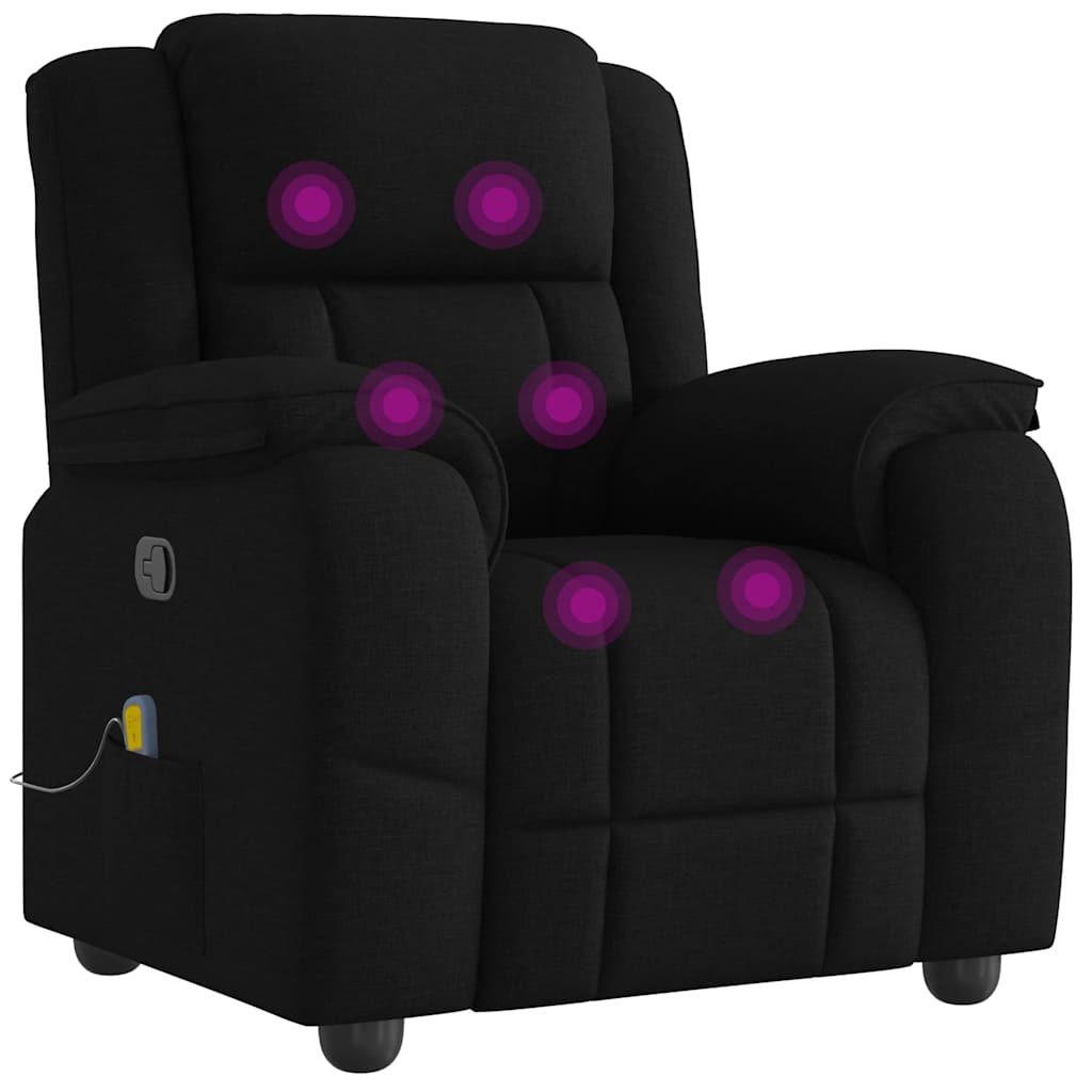 Massagesessel Schwarz Stoff