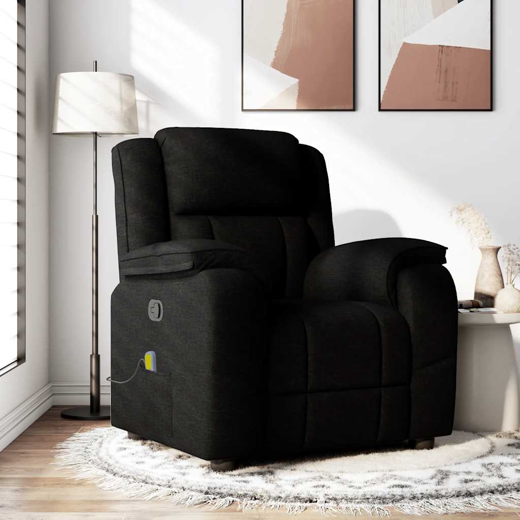 Massagesessel Schwarz Stoff