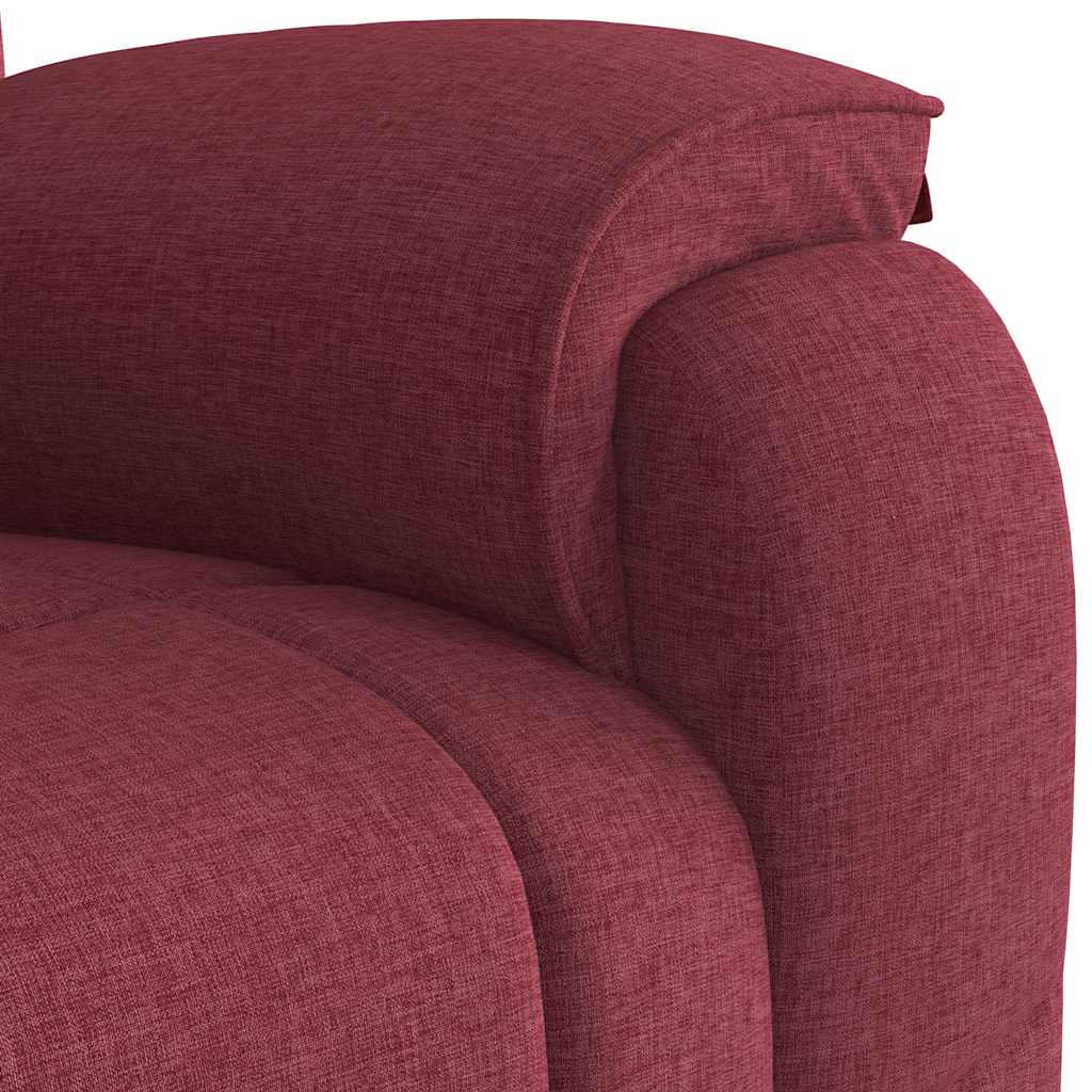 Massagesessel Weinrot Stoff