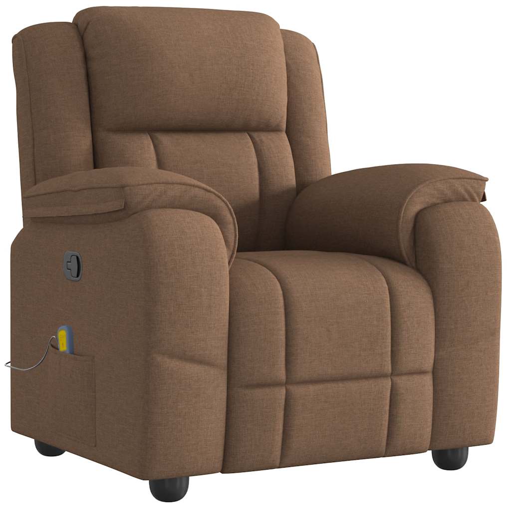 Massagesessel Braun Stoff