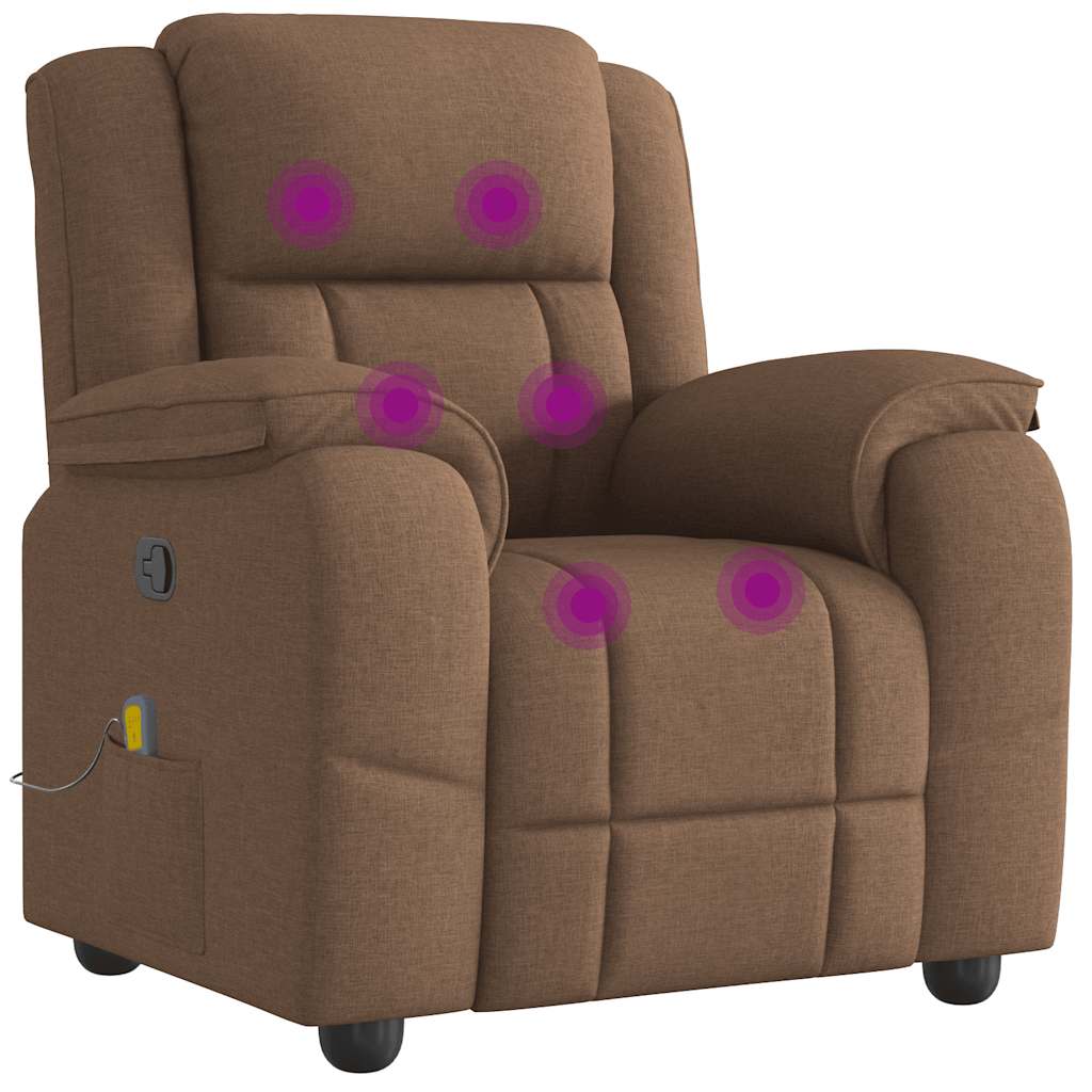Massagesessel Braun Stoff