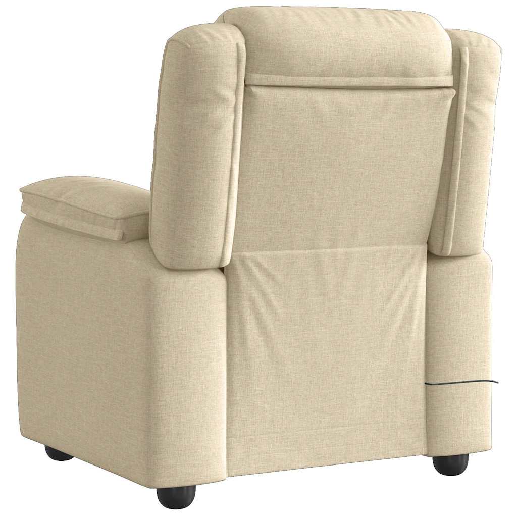 Massagesessel Creme Stoff