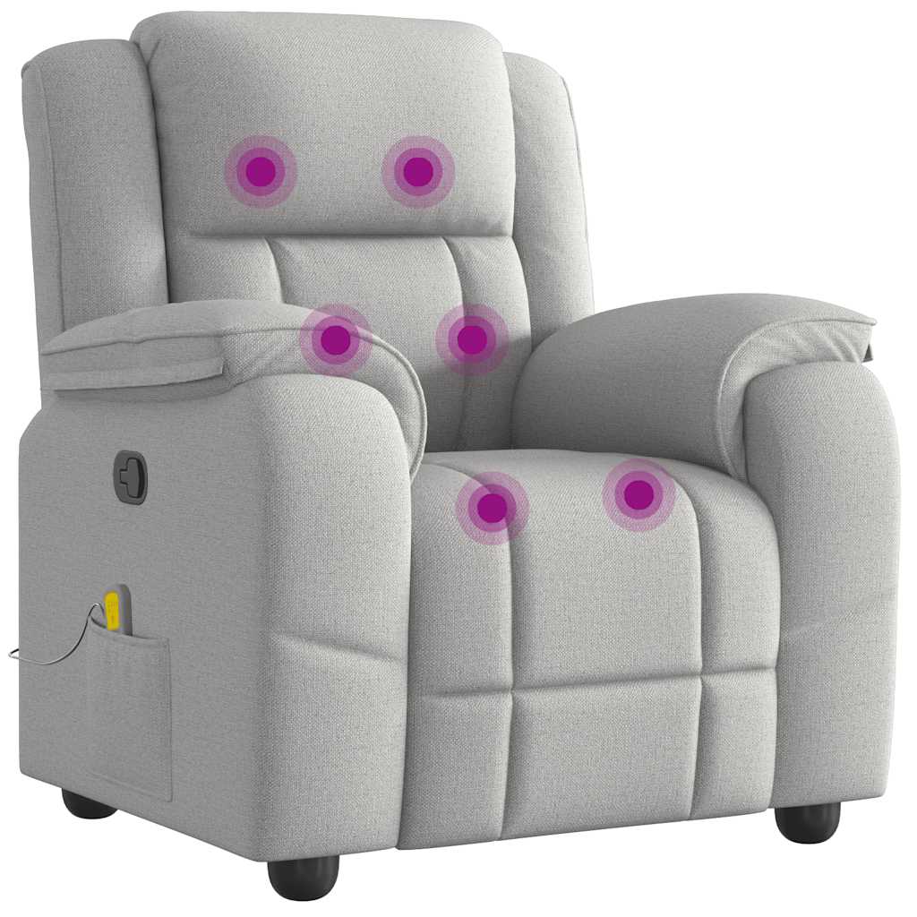 Massagesessel Wolkengrau Stoff