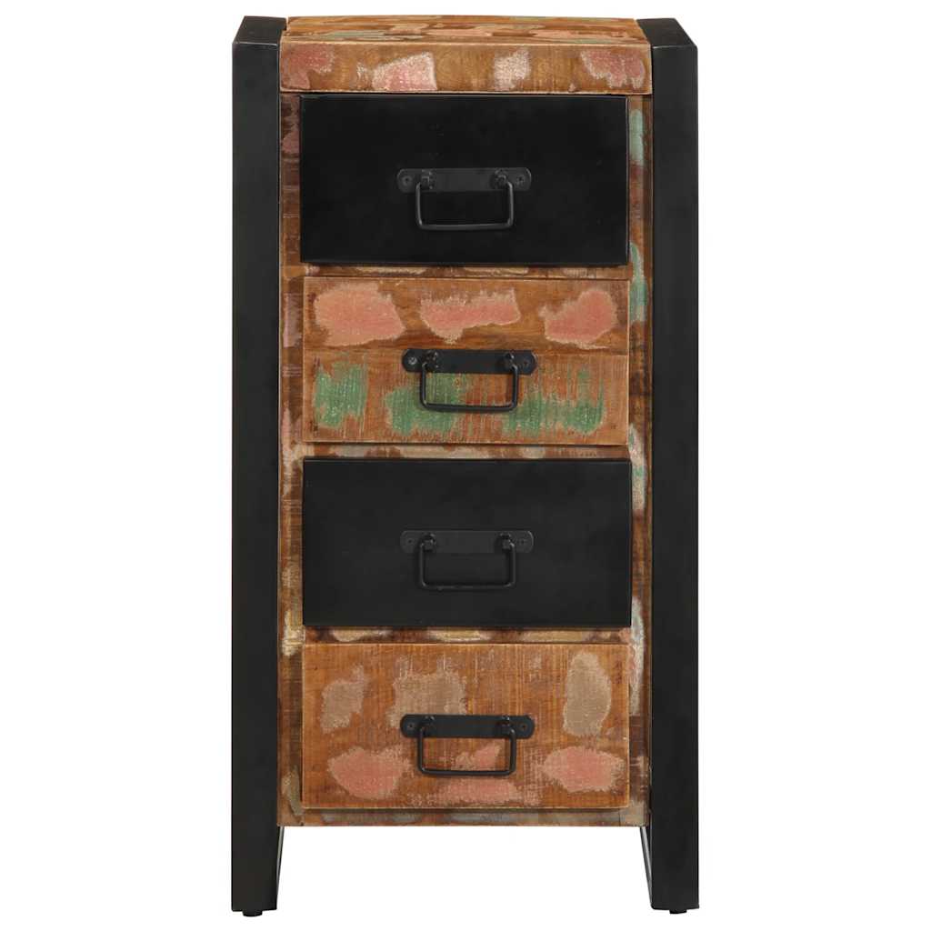 Schubladenschrank Mehrfarbig 40x40x75 cm Altholz Massiv