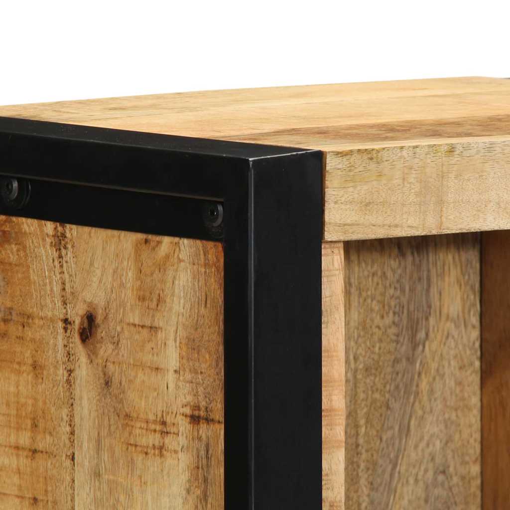 Nachttisch mit Regal Braun 40 x 30 x 80 cm Massivholz Mango