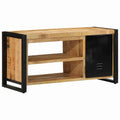 Schuhbank Braun 100 x 40 x 50 cm Massivholz Mango