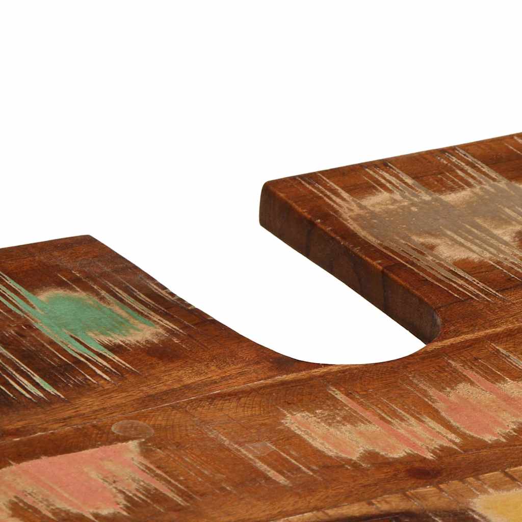 Badezimmerschrank mit Regal Braun Massives upgecyceltes Holz