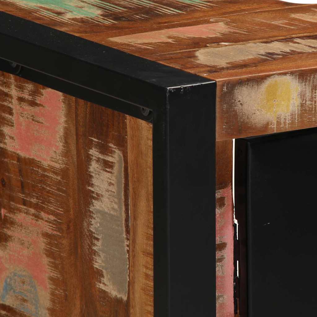 Badezimmerschrank mit Regal Braun Massives upgecyceltes Holz