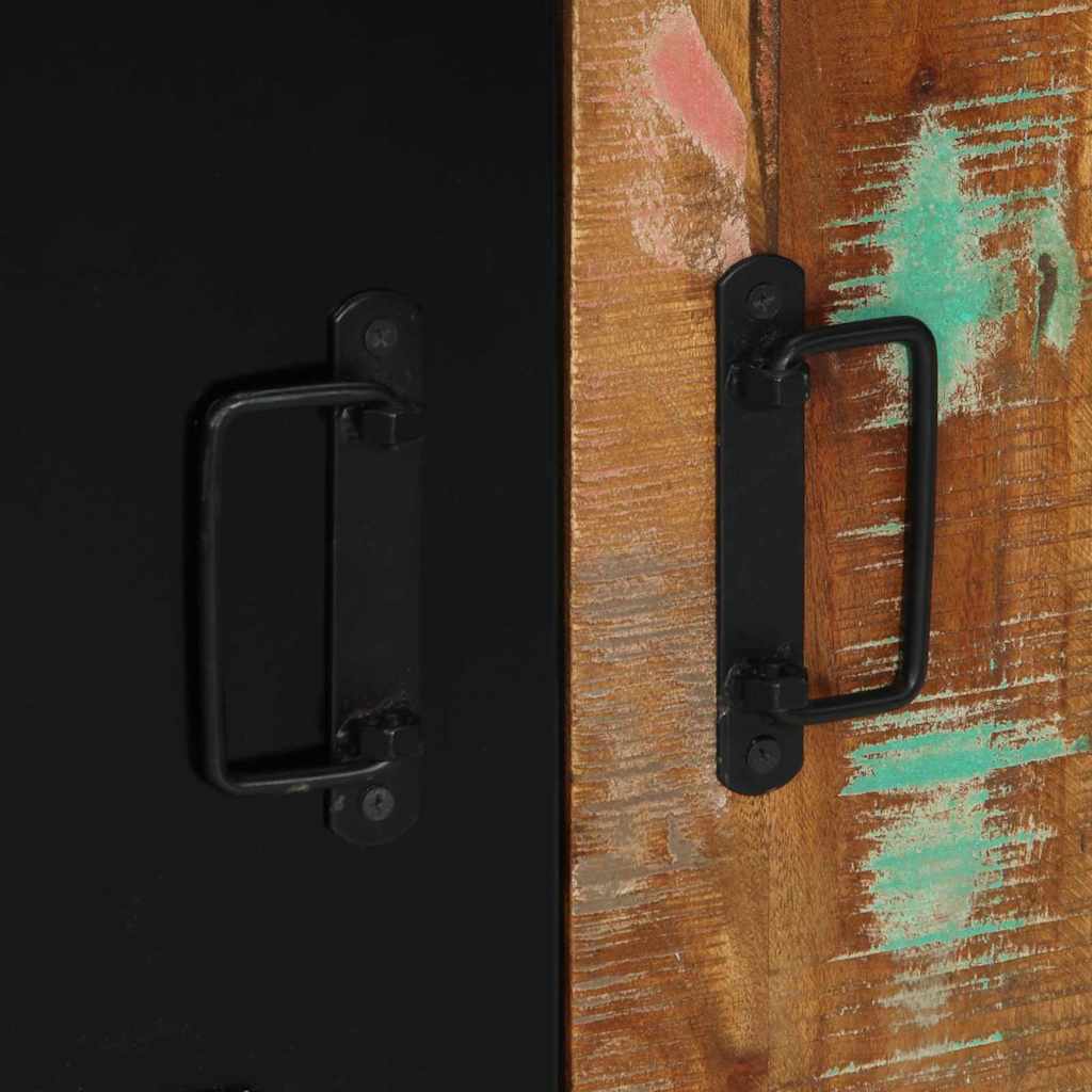 Badezimmerschrank mit Regal Braun Massives upgecyceltes Holz