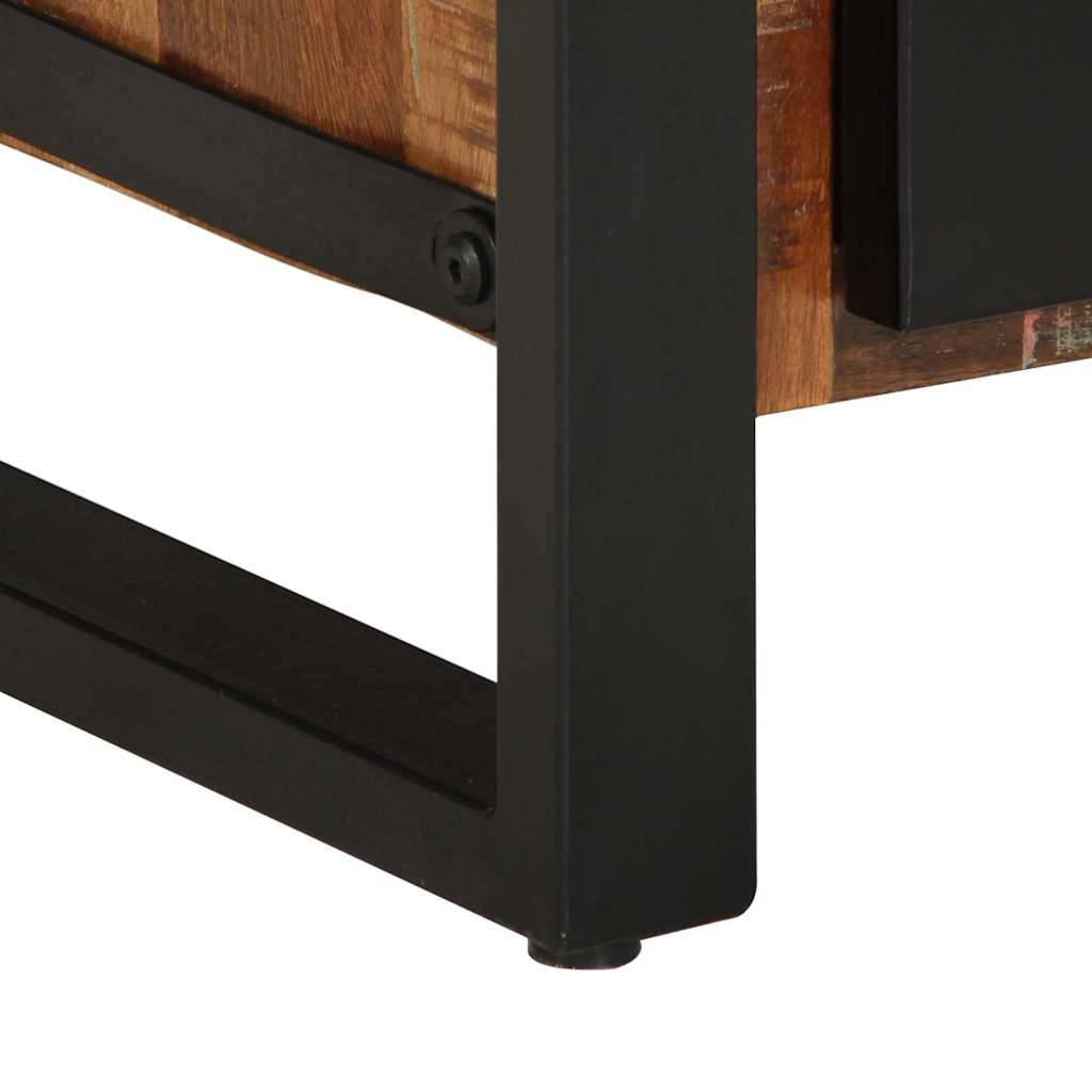 Badezimmerschrank mit Regal Braun Massives upgecyceltes Holz