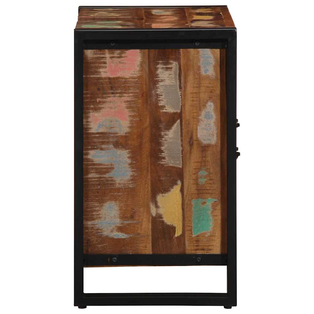 Badezimmerschrank mit Regal Braun Massives upgecyceltes Holz