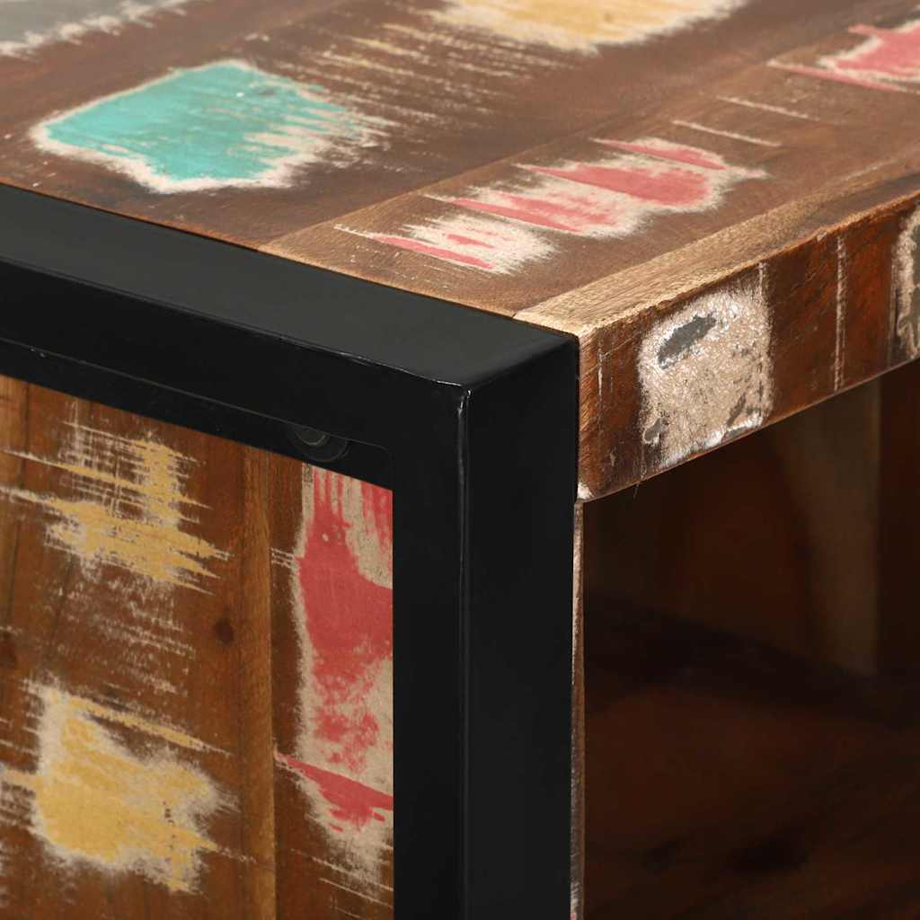 Badezimmerschrank mit Regal Braun Massives upgecyceltes Holz