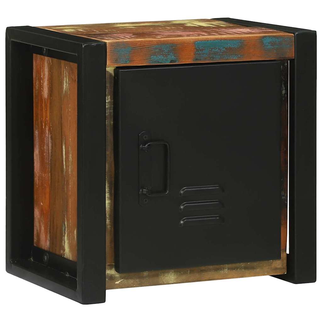 Badezimmerschrank mit Regal Braun Massives upgecyceltes Holz