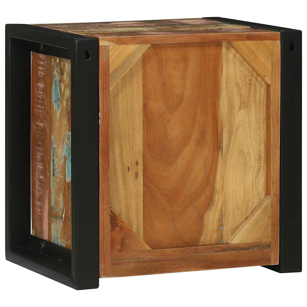 Badezimmerschrank mit Regal Braun Massives upgecyceltes Holz