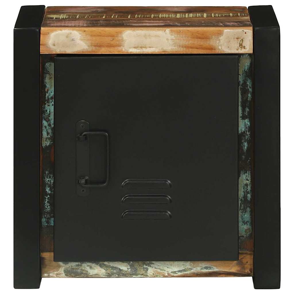 Badezimmerschrank mit Regal Braun Massives upgecyceltes Holz