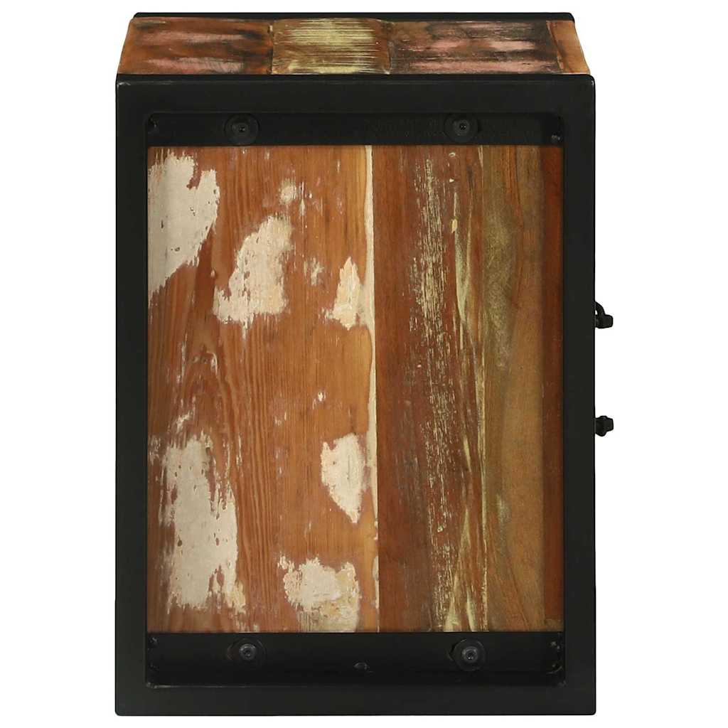 Badezimmerschrank mit Regal Braun Massives upgecyceltes Holz