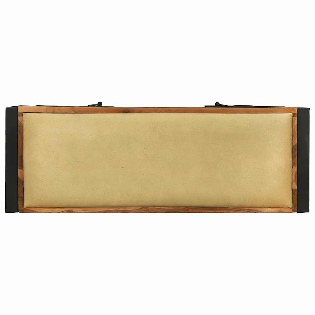Bank Schrank Mehrfarbig 100 x 35 x 50 cm Massivholz Altholz
