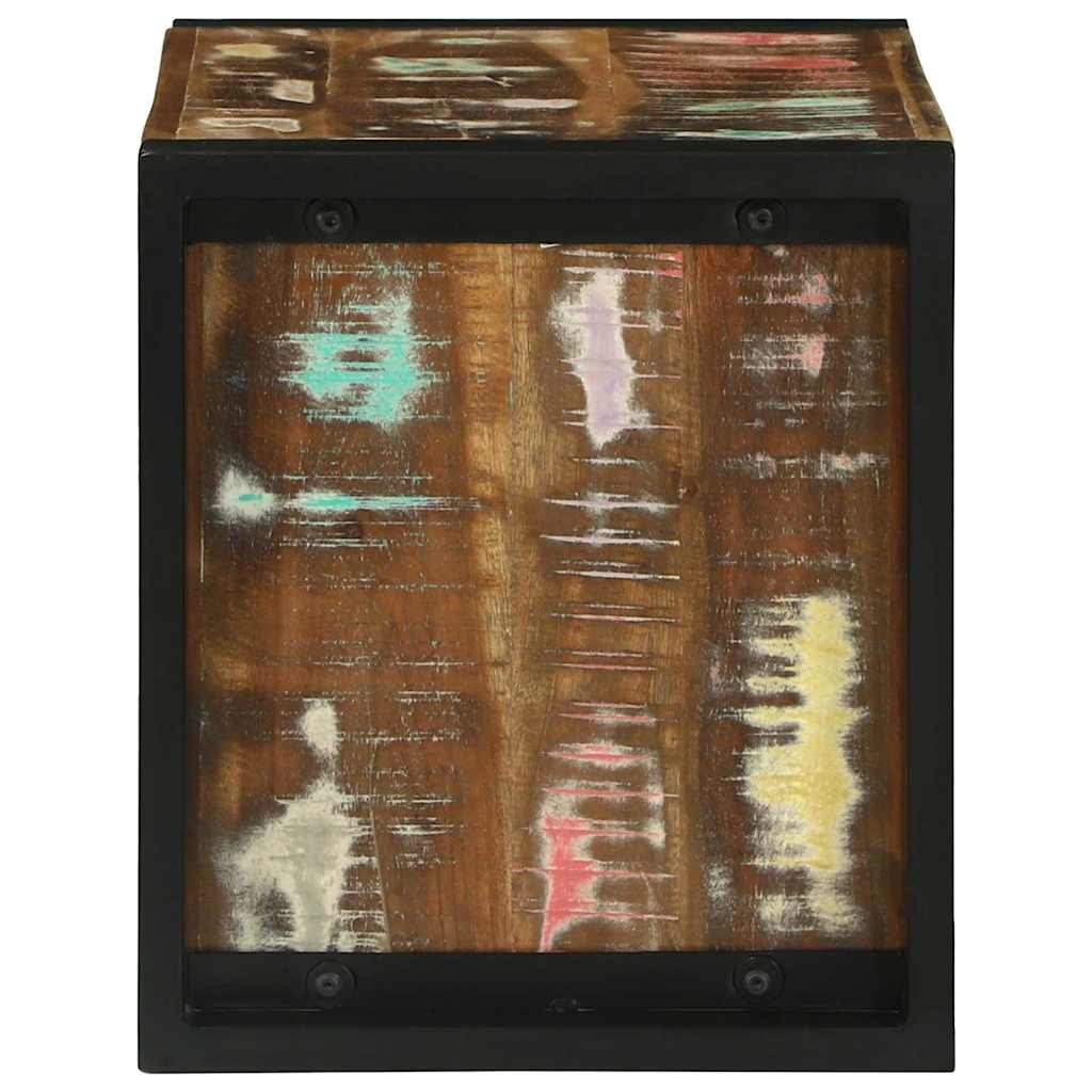Wandwürfel Braun 55 x 35 x 40 cm Massives upgecyceltes Holz