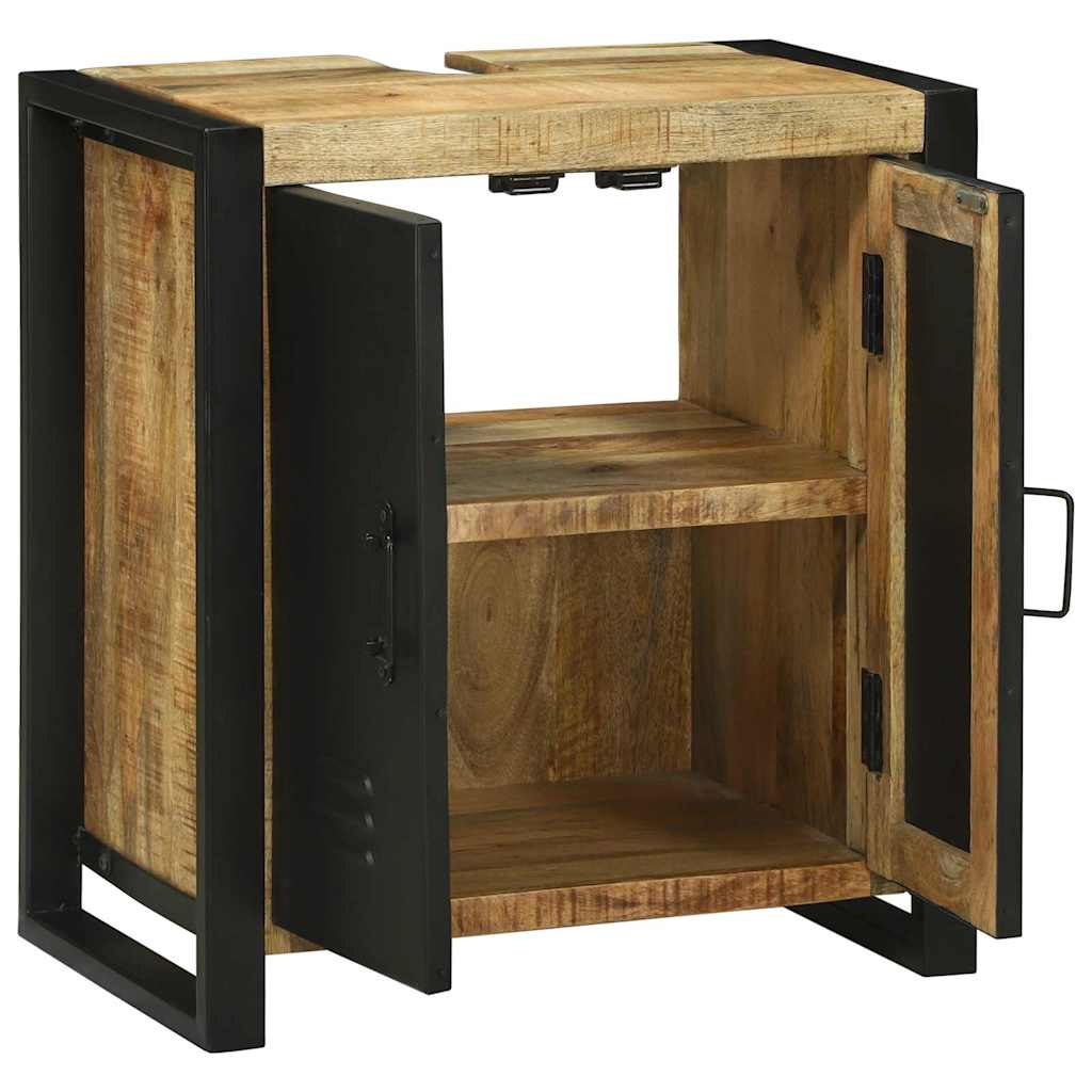 Waschbeckenunterschrank Braun 55 x 35 x 60 cm Massivholz Mango