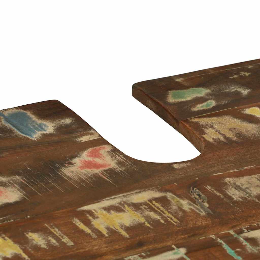 Waschbeckenunterschrank Braun Massives upgecyceltes Holz