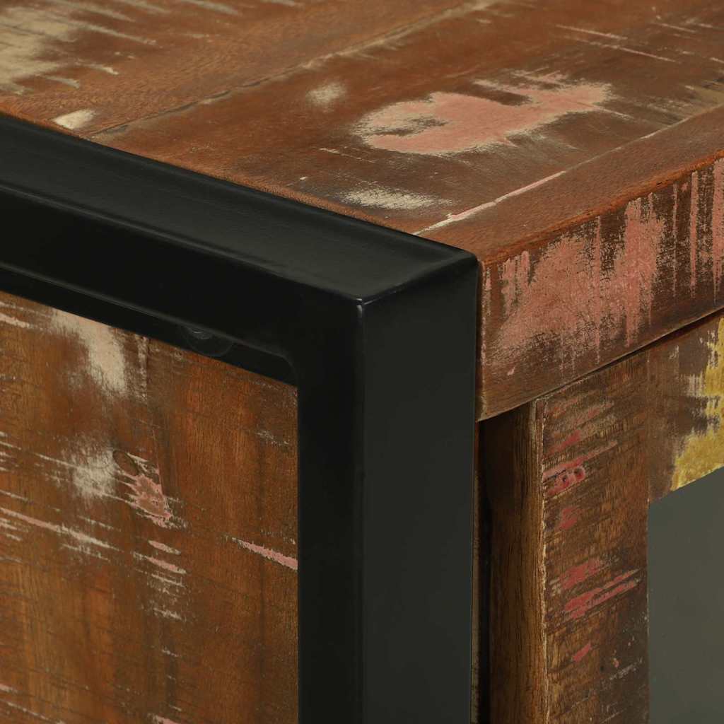 Badezimmerschrank mit Regal Braun Massives upgecyceltes Holz