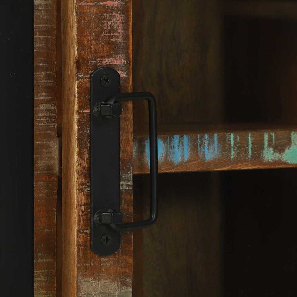 Badezimmerschrank mit Regal Braun Massives upgecyceltes Holz
