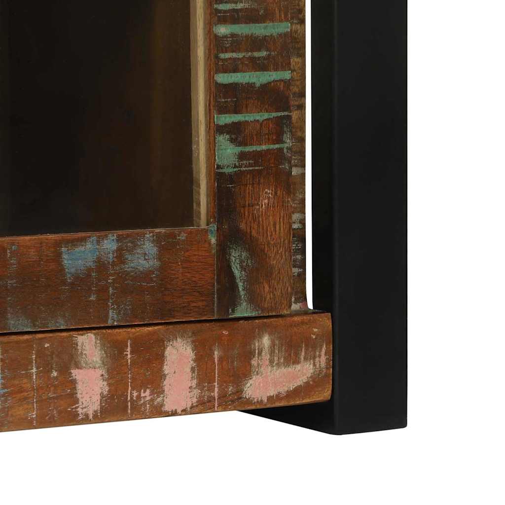 Badezimmerschrank mit Regal Braun Massives upgecyceltes Holz