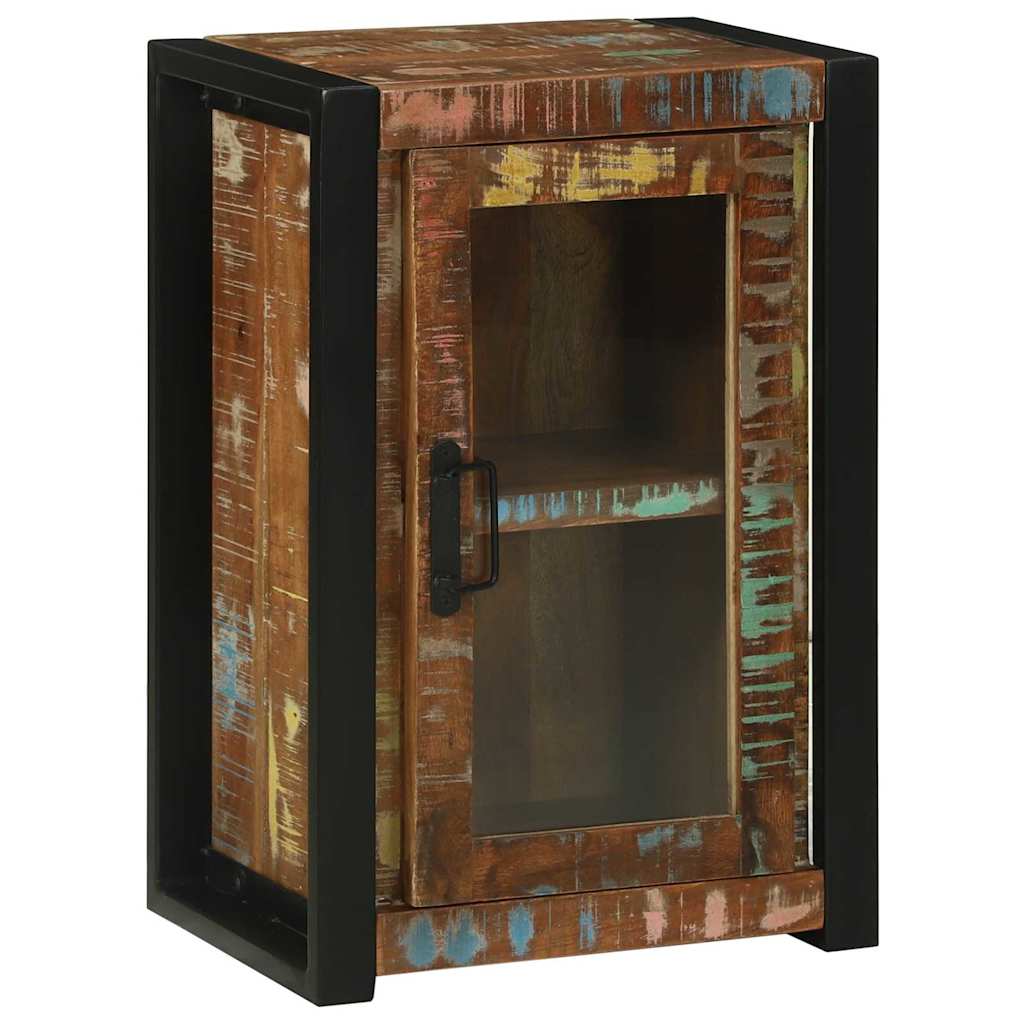 Badezimmerschrank mit Regal Braun Massives upgecyceltes Holz