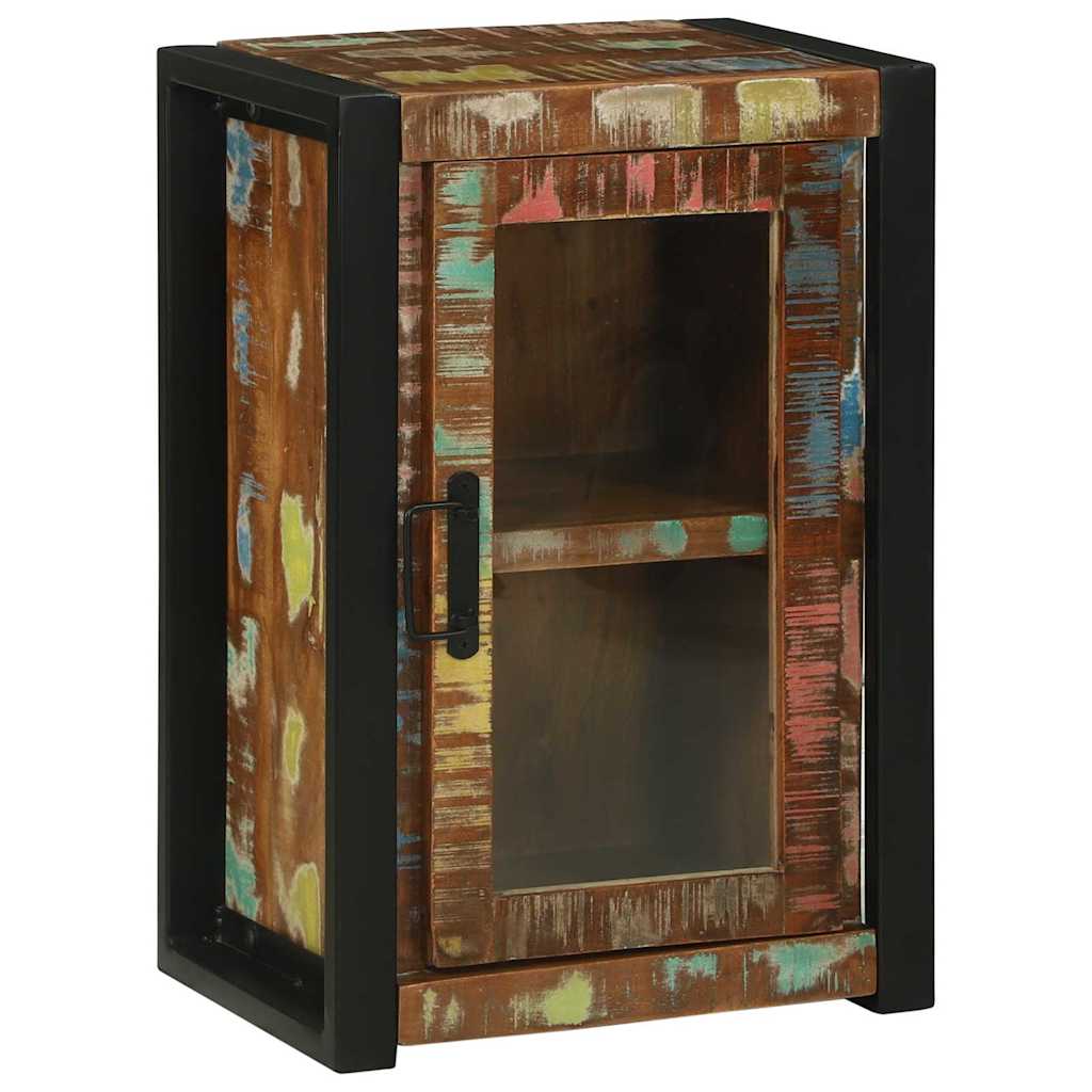 Badezimmerschrank mit Regal Braun Massives upgecyceltes Holz
