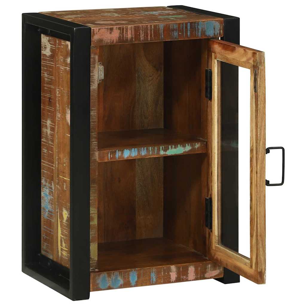 Badezimmerschrank mit Regal Braun Massives upgecyceltes Holz