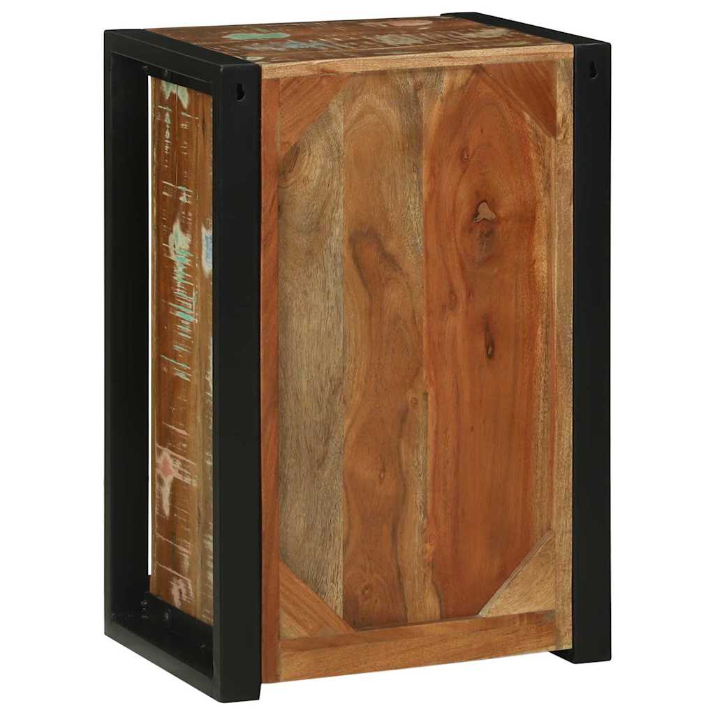 Badezimmerschrank mit Regal Braun Massives upgecyceltes Holz