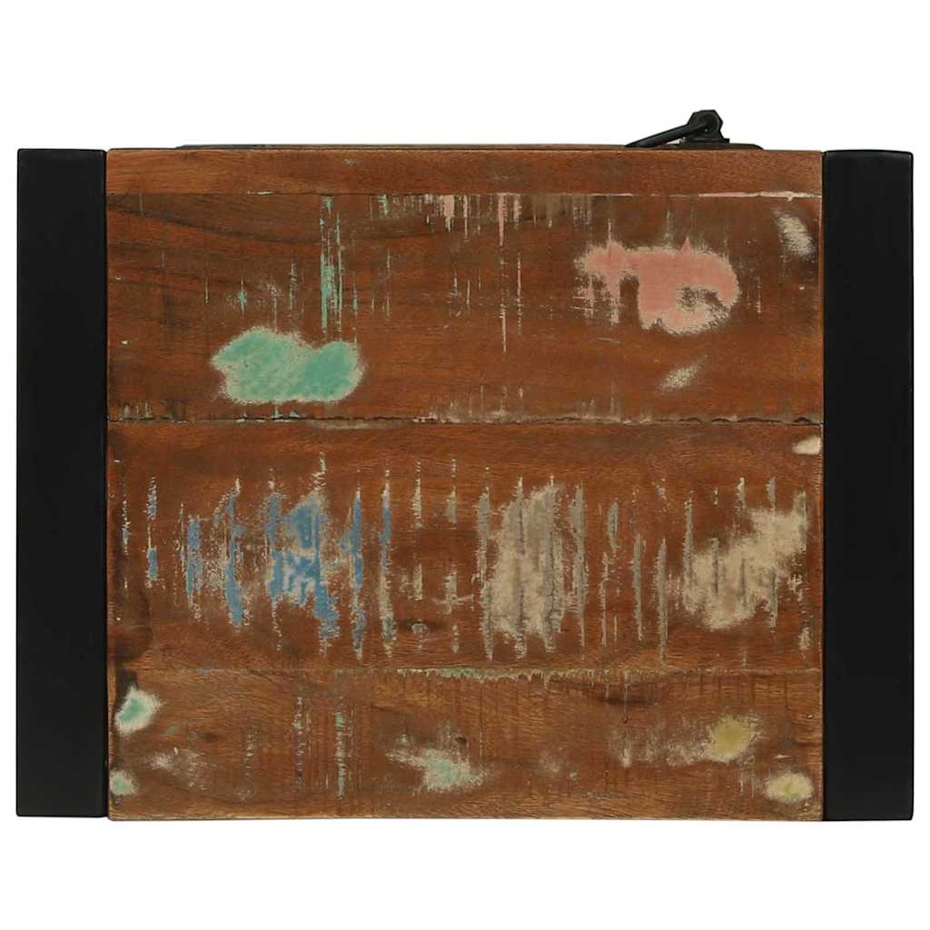 Badezimmerschrank mit Regal Braun Massives upgecyceltes Holz