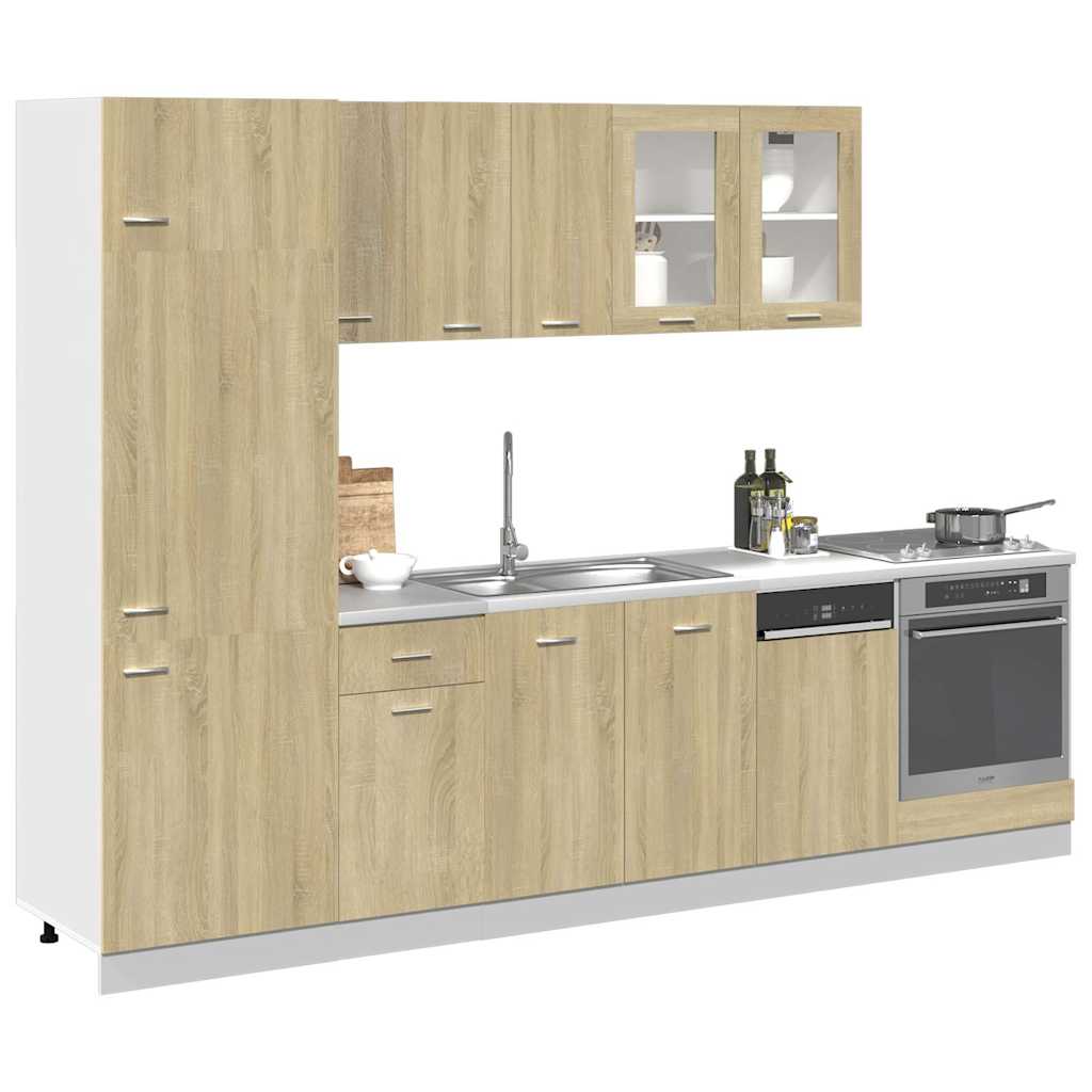 8-tlg. Küchenschrank-Set Lyon Sonoma-Eiche Holzwerkstoff