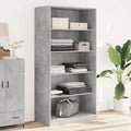 Kleiderschrank Betongrau 100x50x200 cm Holzwerkstoff