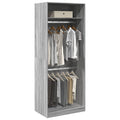 Kleiderschrank Grau Sonoma 80x50x200 cm Holzwerkstoff