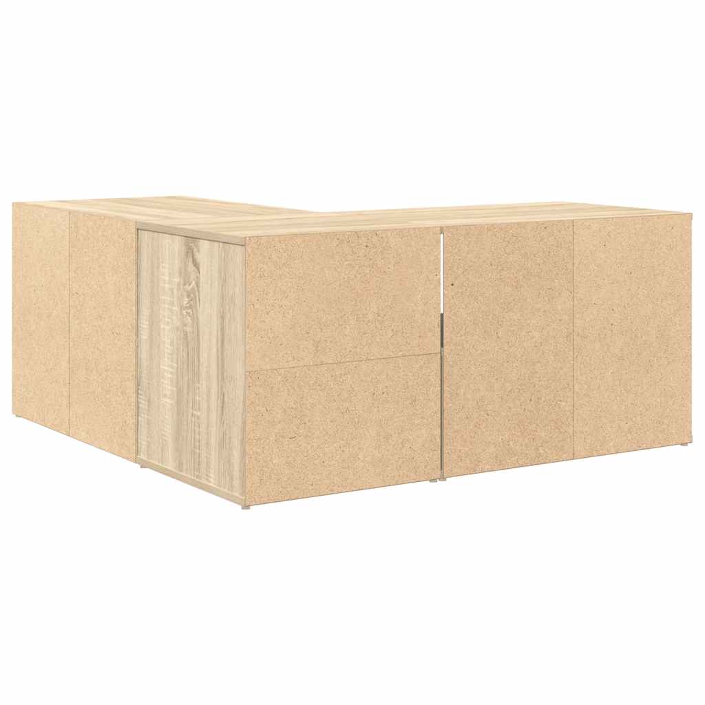 Eckregal Sonoma-Eiche 160x40x45 cm Holzwerkstoff