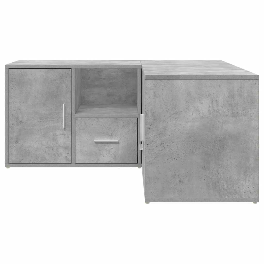 Eckregal Betongrau 160x40x45 cm Holzwerkstoff