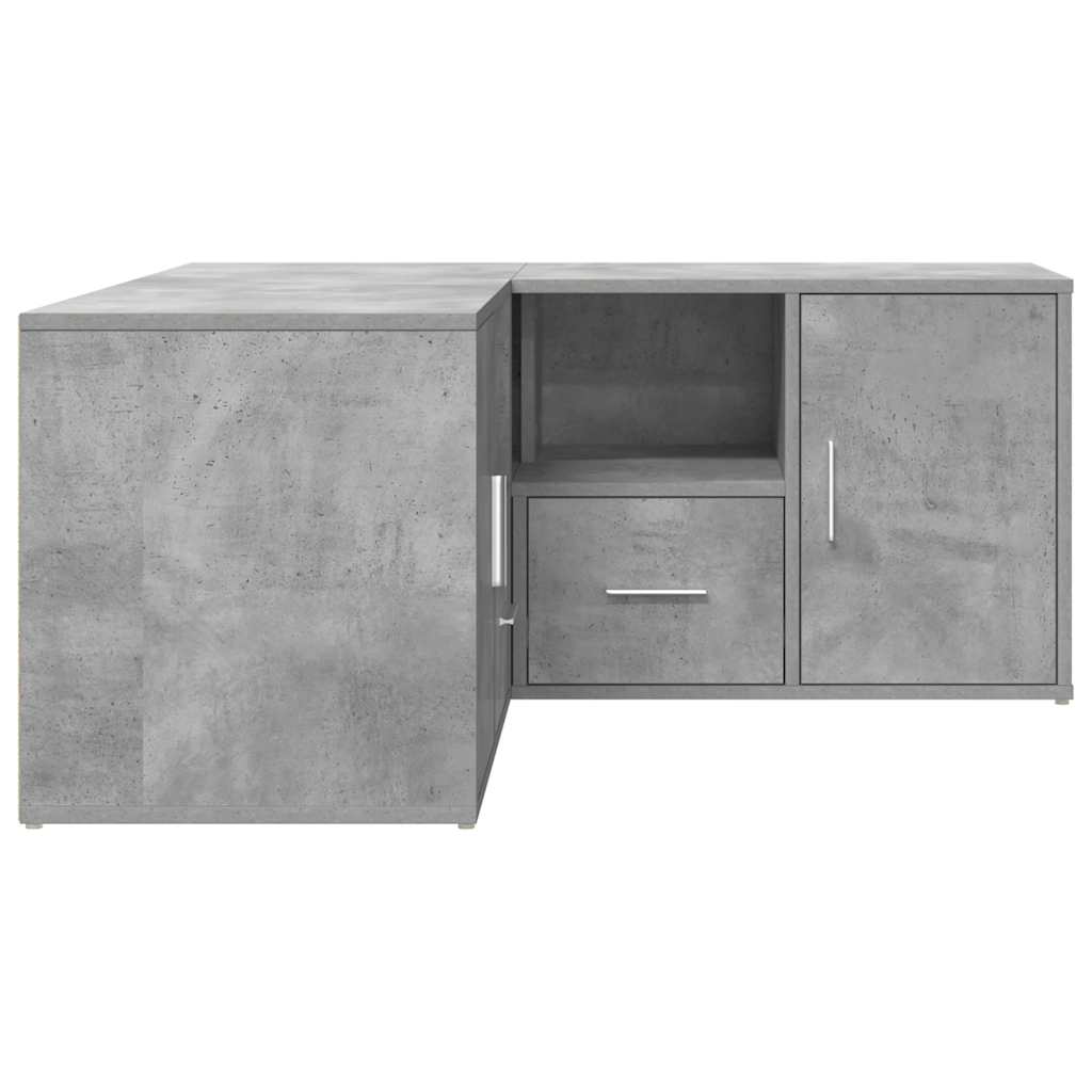 Eckregal Betongrau 160x40x45 cm Holzwerkstoff