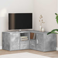 Eckregal Betongrau 160x40x45 cm Holzwerkstoff