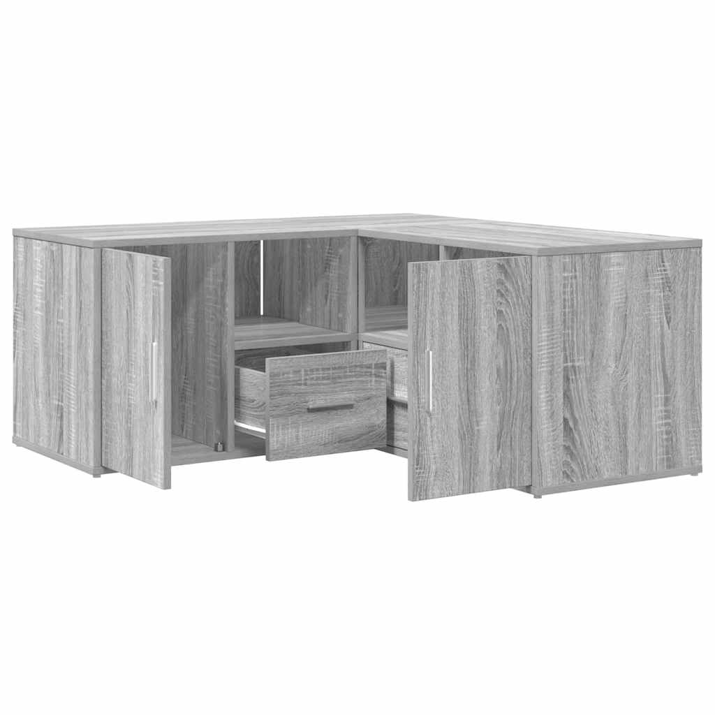 Eckregal Grau Sonoma 160x40x45 cm Holzwerkstoff