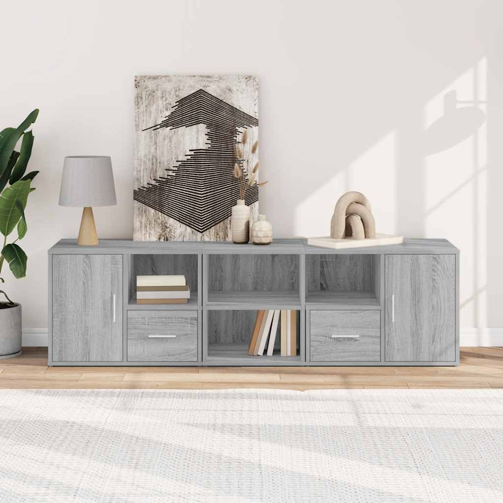 Eckregal Grau Sonoma 160x40x45 cm Holzwerkstoff