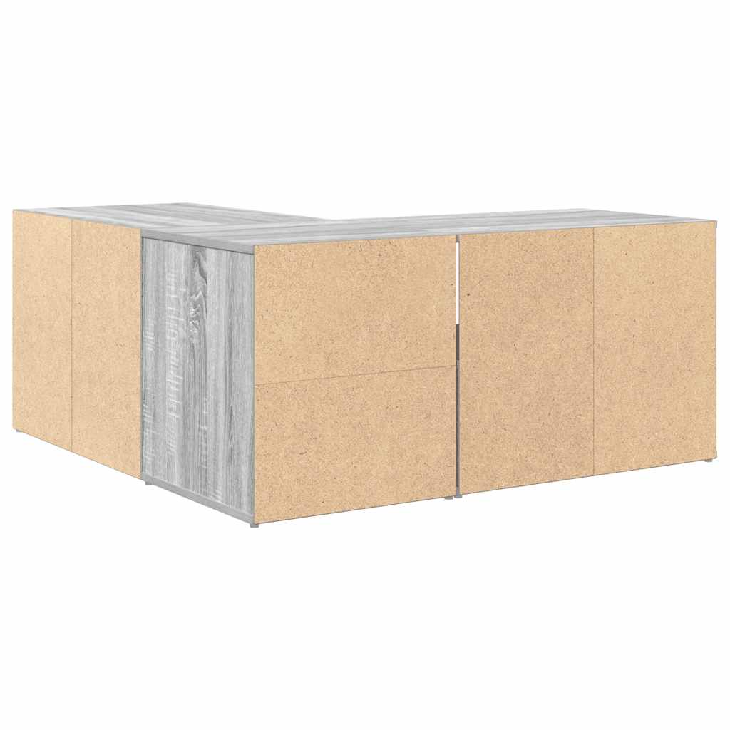 Eckregal Grau Sonoma 160x40x45 cm Holzwerkstoff