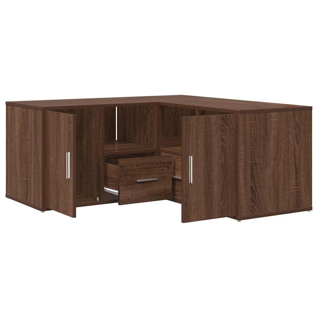 Eckregal Braun Eichen-Optik 160x40x45 cm Holzwerkstoff