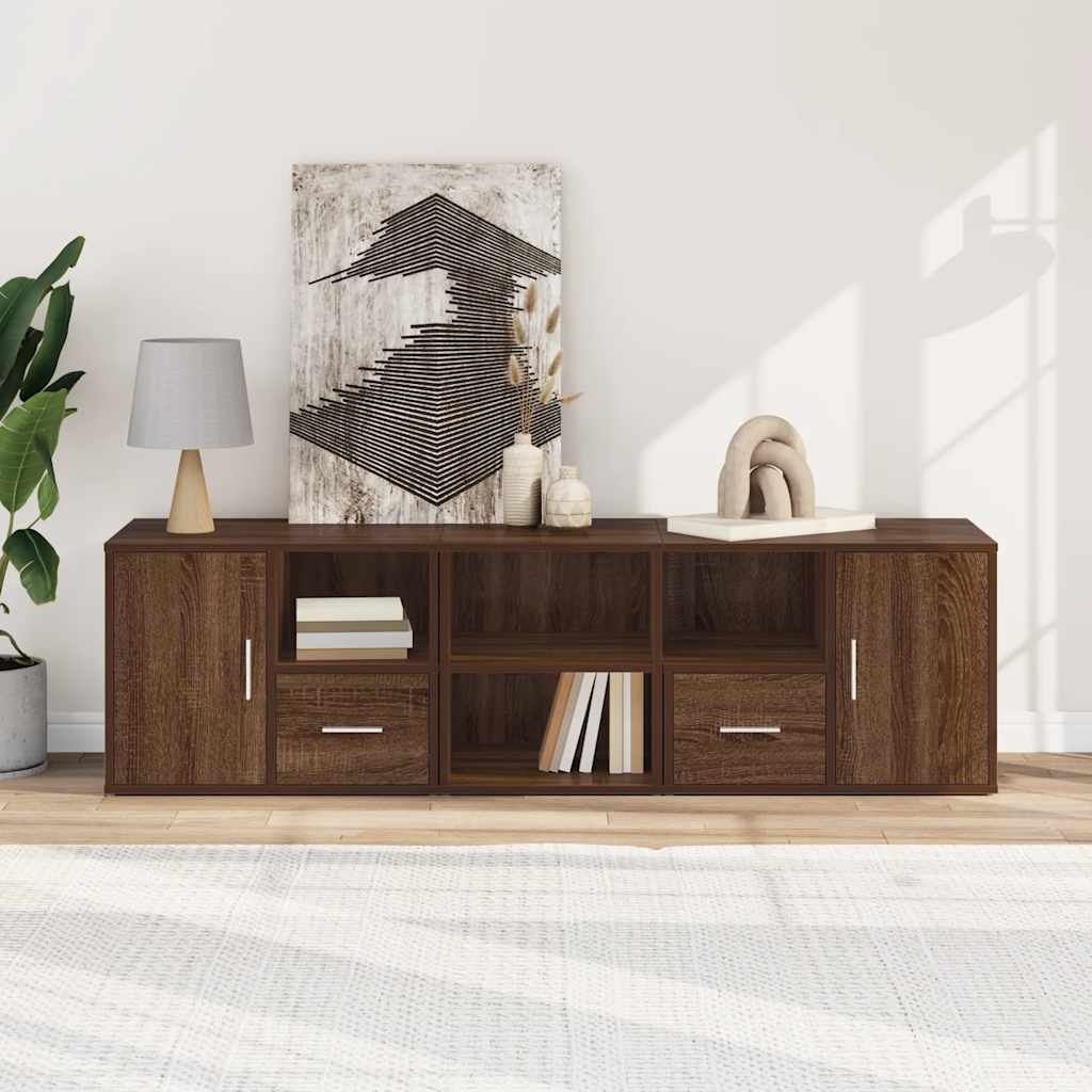 Eckregal Braun Eichen-Optik 160x40x45 cm Holzwerkstoff