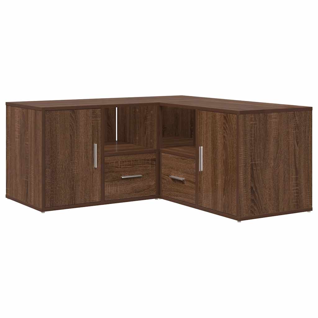 Eckregal Braun Eichen-Optik 160x40x45 cm Holzwerkstoff